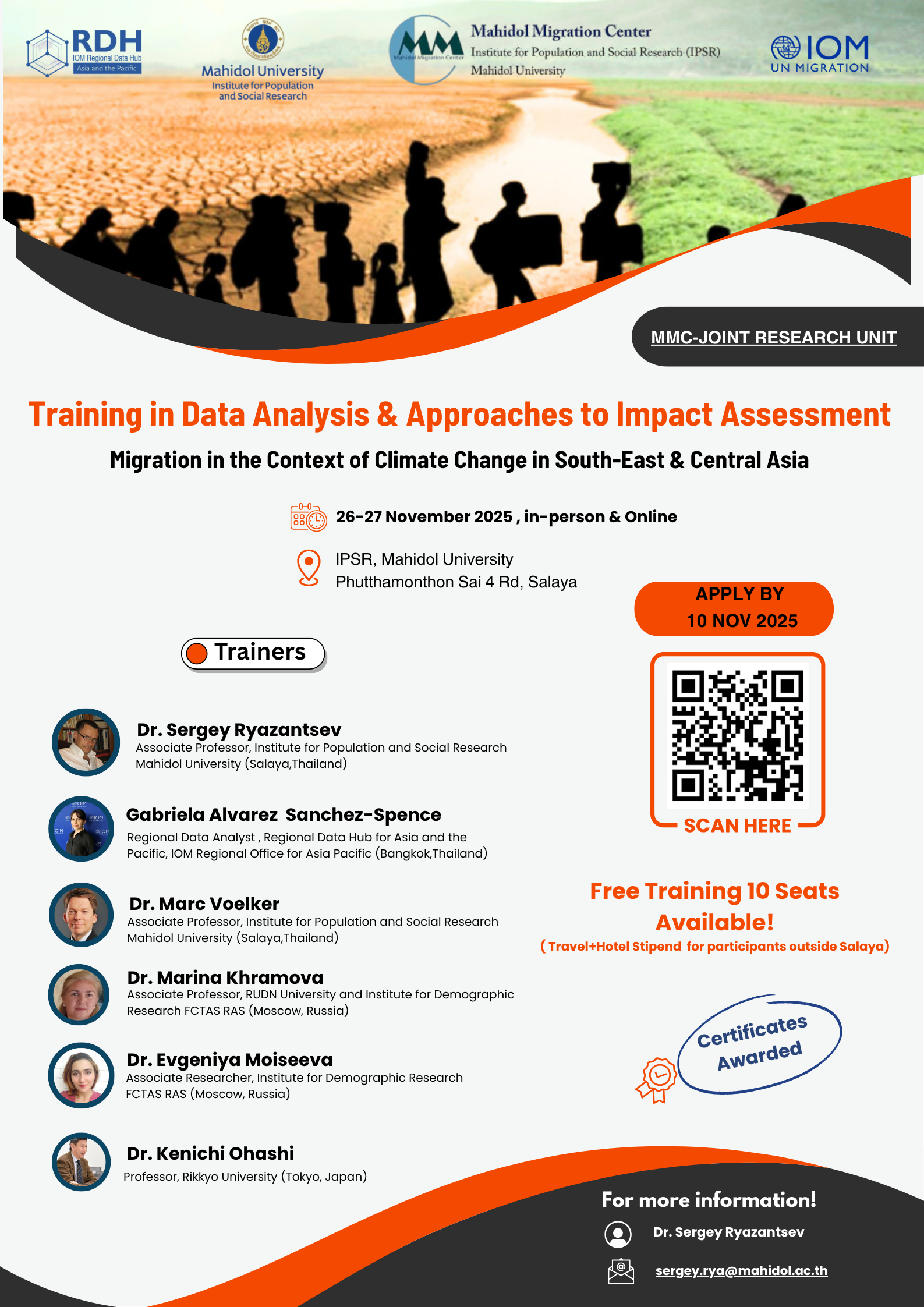 [Call Closed] Data Analysis Training on Migration and Climate Change in South-East and Central Asia